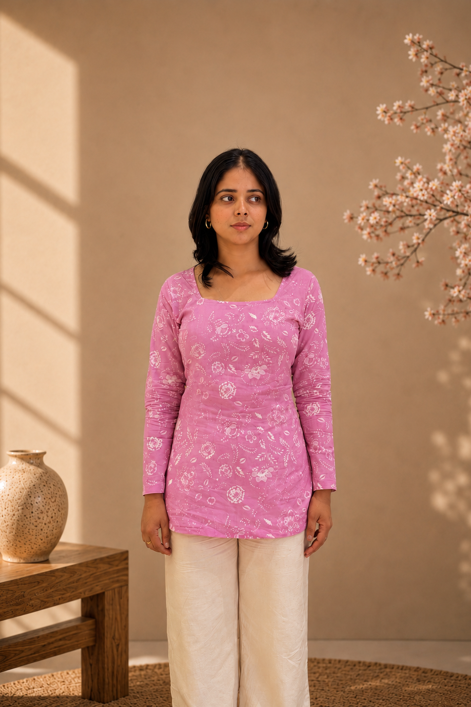 Back Corset Full Sleeve Kurti