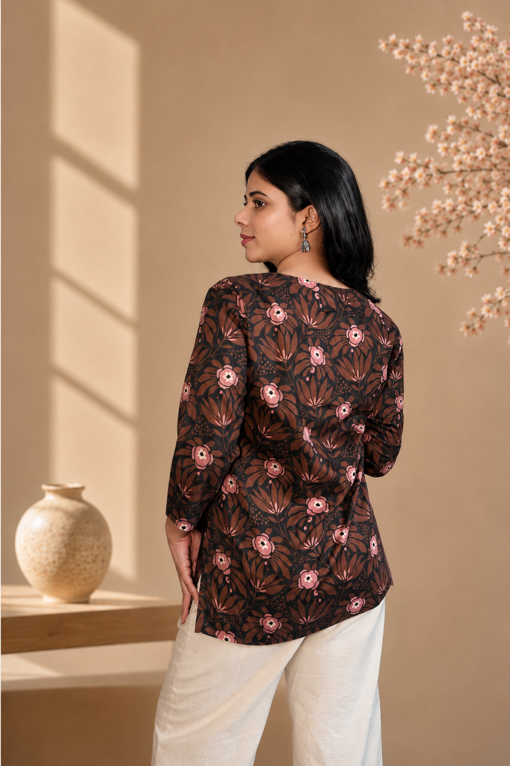 Floral Printed Cotton Kurti